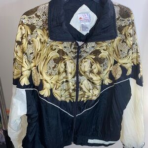 Vintage Black and Gold Women's varsity Jacket by Active Horizon
